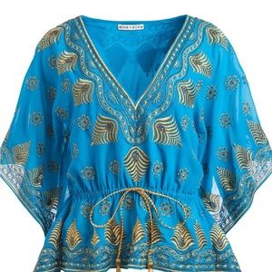 Alice + Olivia Sharita Drawstring Embellished Kaftan